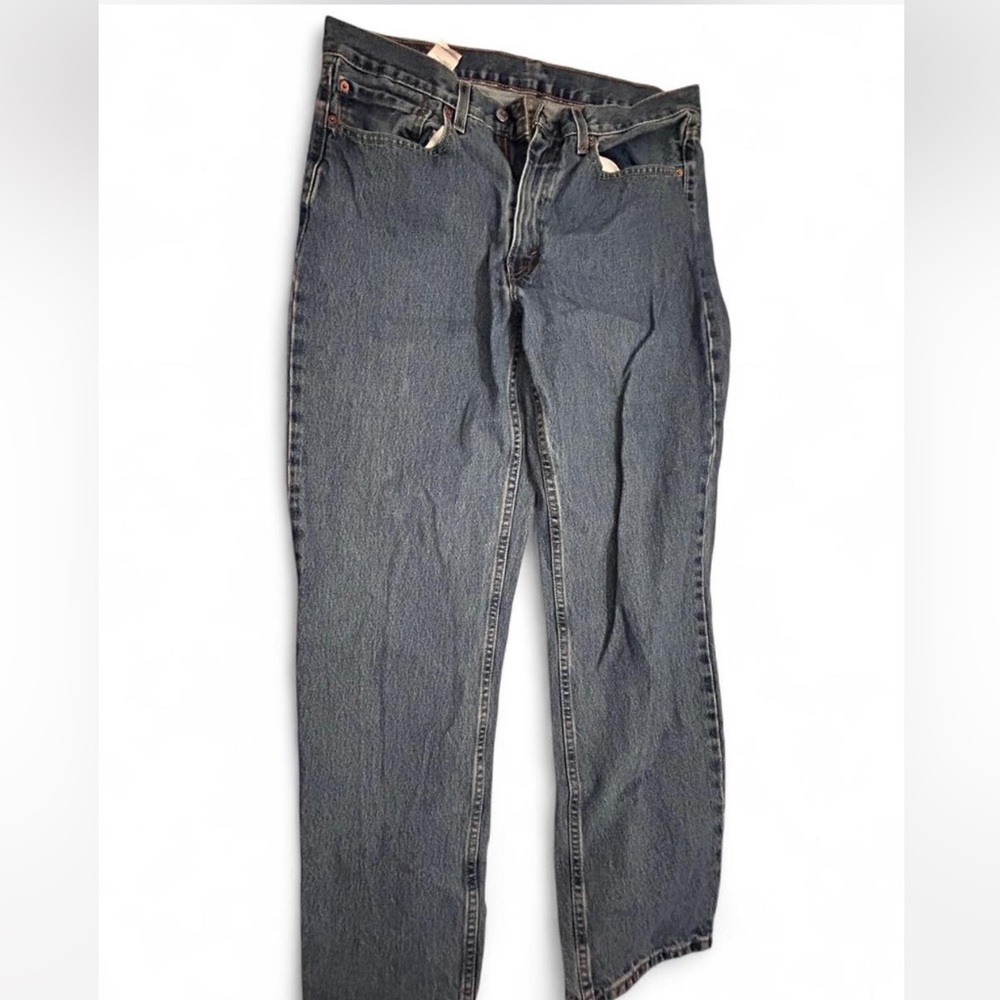 Levi's Blue Straight Leg Jeans with Vintage Finish